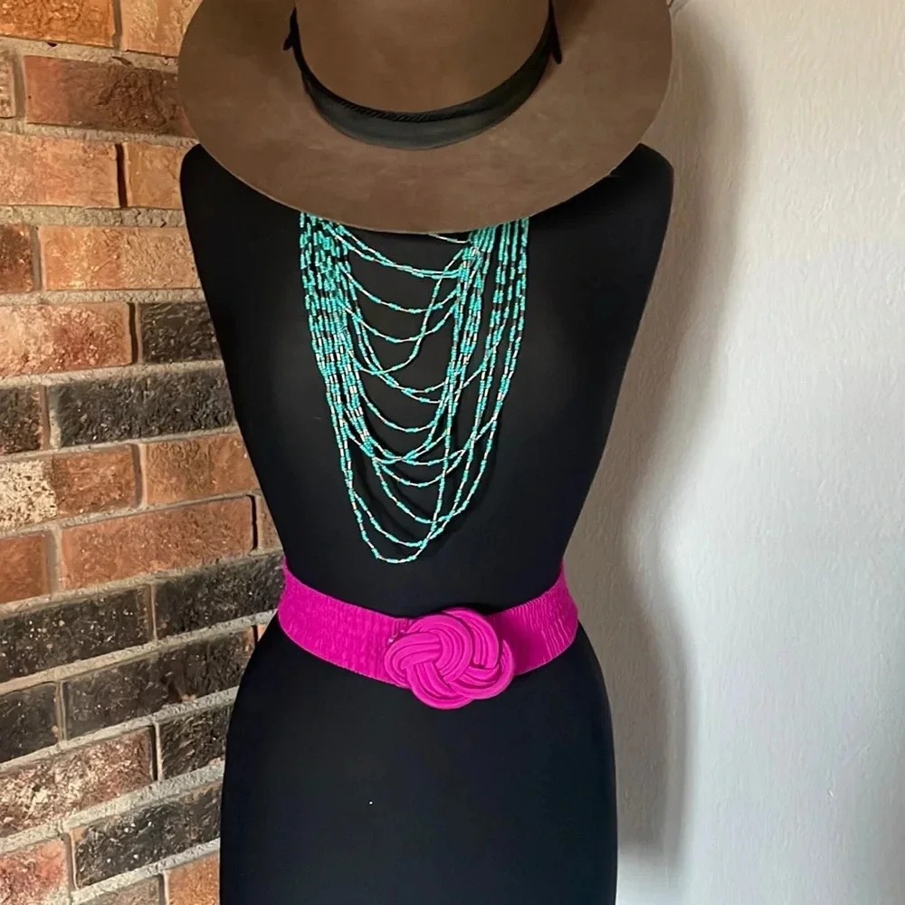Magenta Vintage Knotted Belt‎